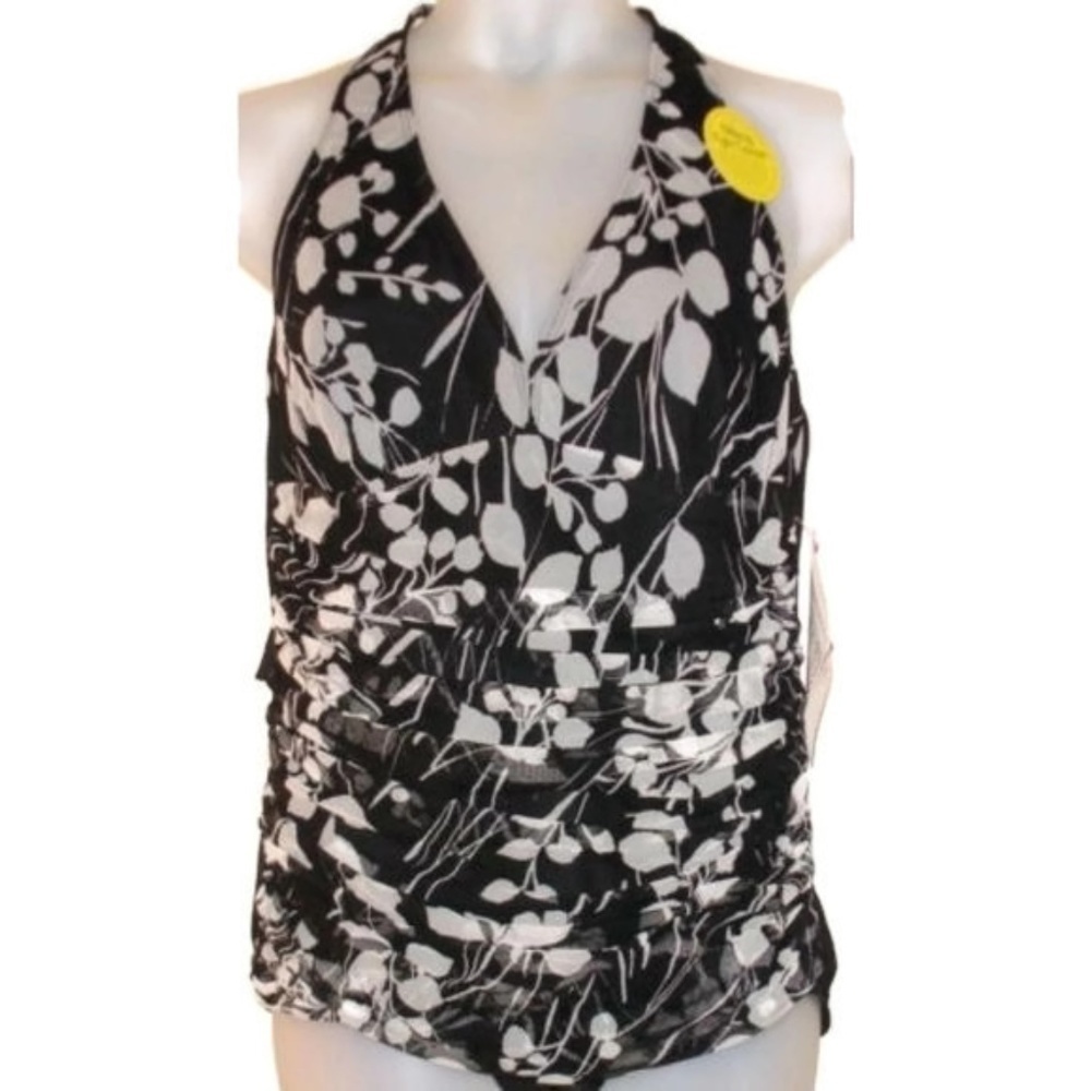 It Figures Swimsuit TUMMY THINNER Draped Tank